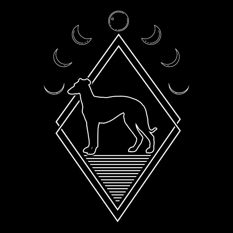 Greyhound Windhund Moon Phases