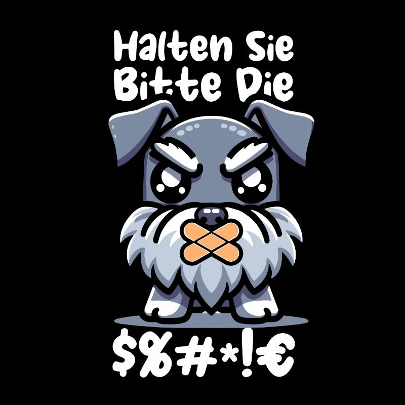 Schnauzer dog please keep your mouth shut