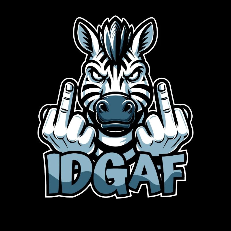 Zebra Es Ist Mir Scheißegal Idgaf