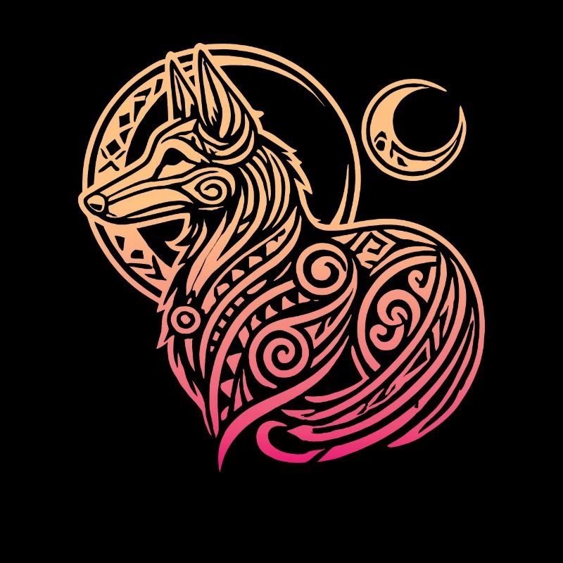 Irish Wolfhound Tribal Phases de Lune