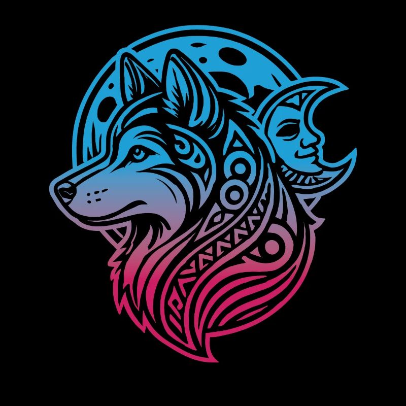 Siberian Husky Stammes Moon Phases