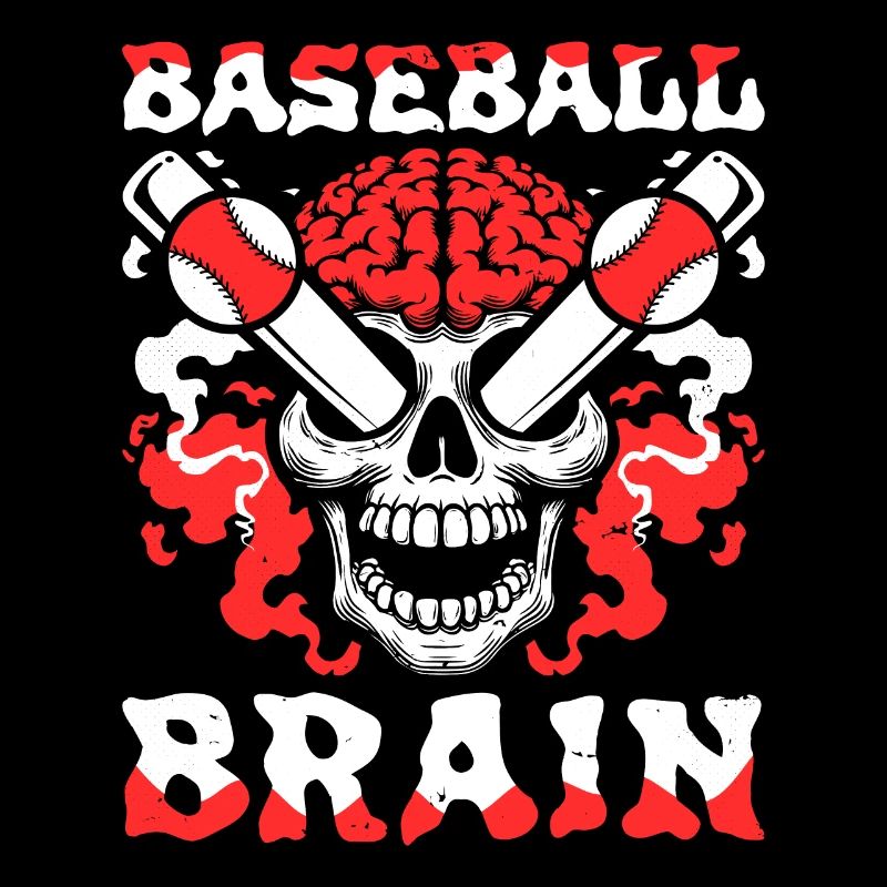 Crâne de baseball Cerveau de baseball