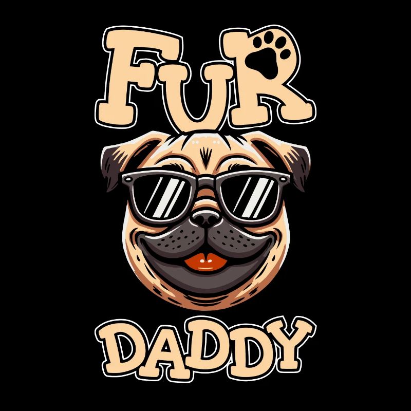 Pug Dog Father Dog Dad For Daddy