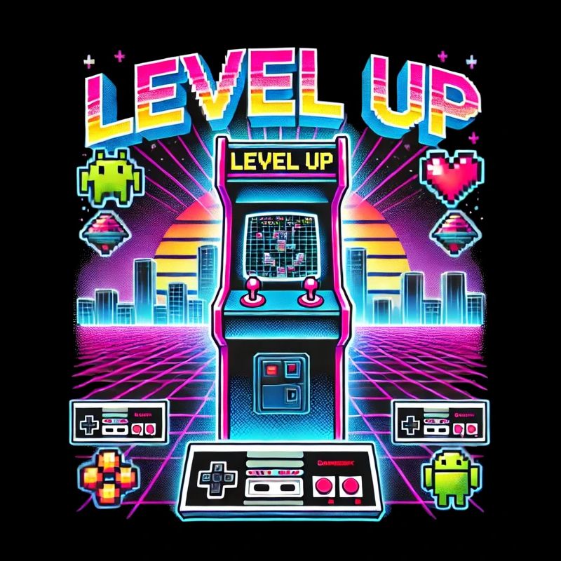 Arcade rétro Level Up pour les joueurs et les nostalgiques