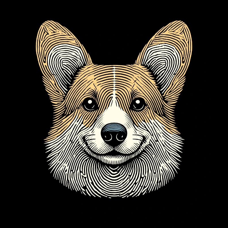 Empreinte digitale corgi