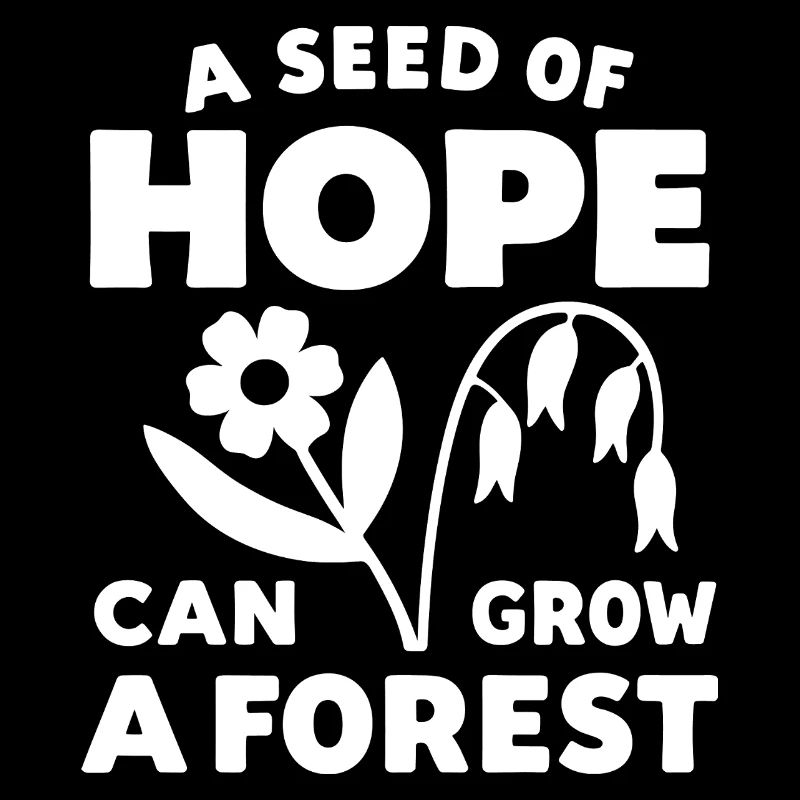 Hoffnung Wald Blumen Spruch