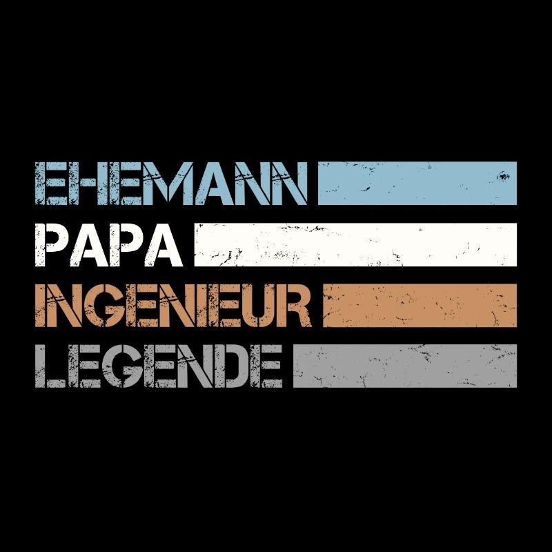 Retro Ehemann Papa Ingenieur Legende