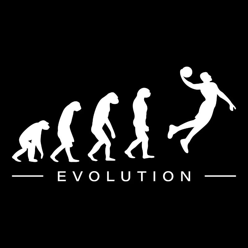 Basketball Basketballer Evolution Spruch