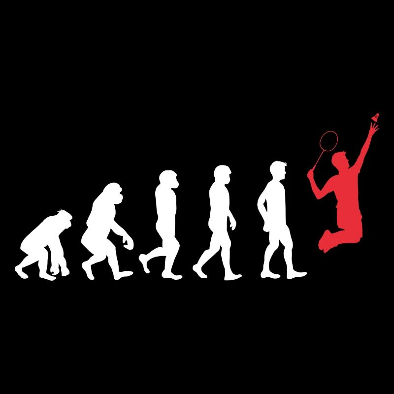 Badminton Evolution Badmintonspieler Entwicklung
