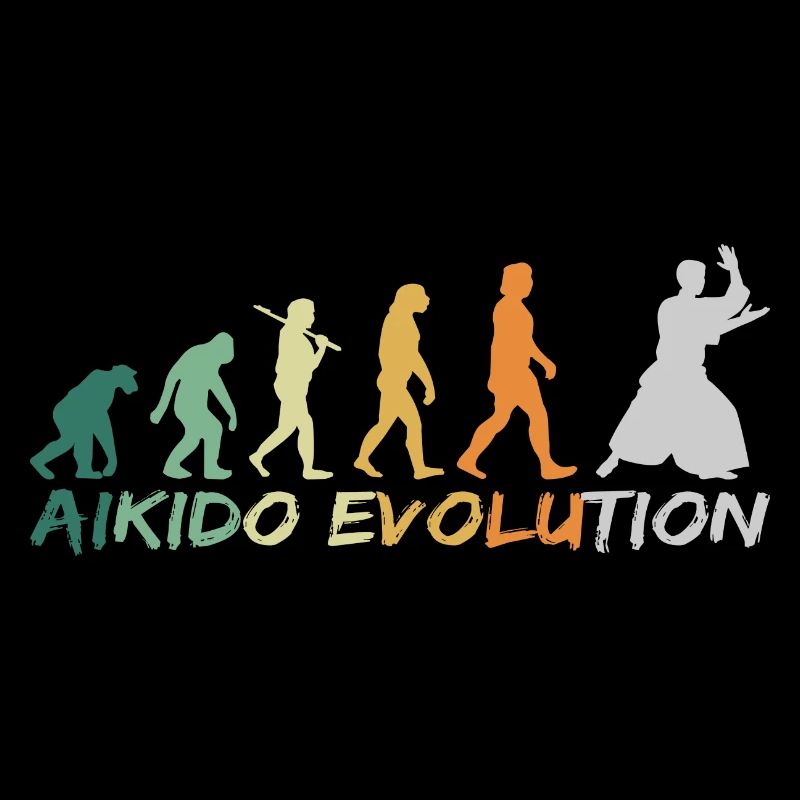 Aikido Japanische Kampfkunst Evolution Retro