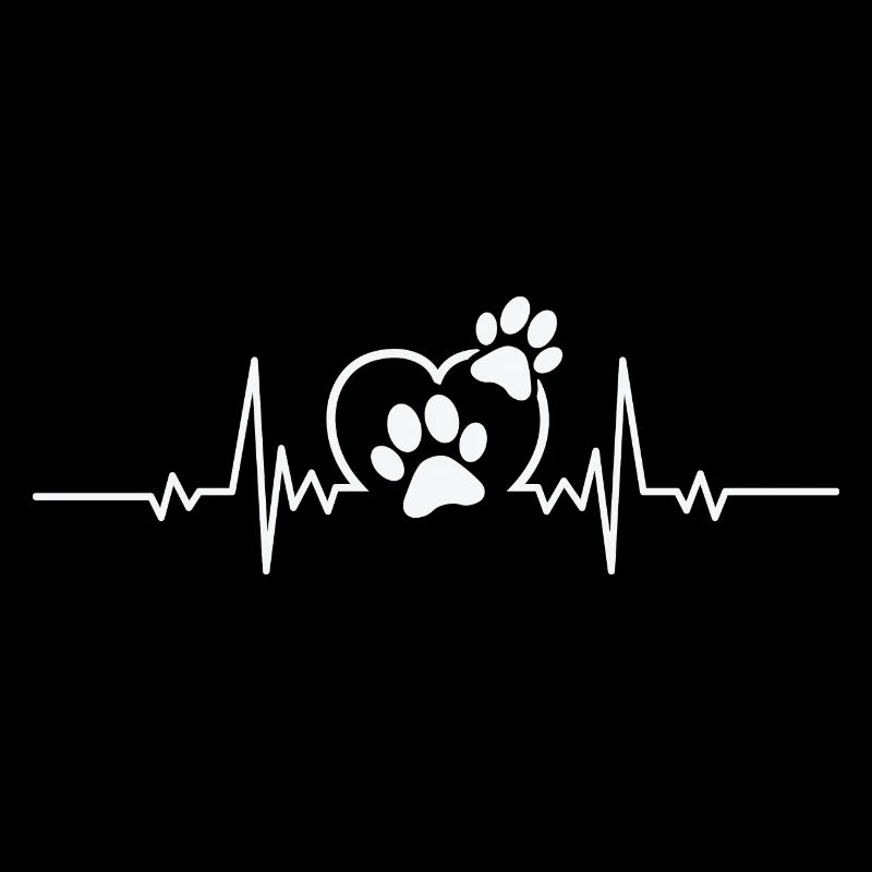 Herzschlag Hunde Pfoten Frequenz Hundeliebe Shirt