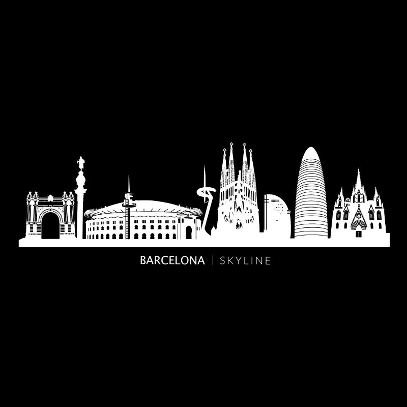 Cadeau de skyline de monuments de Barcelone