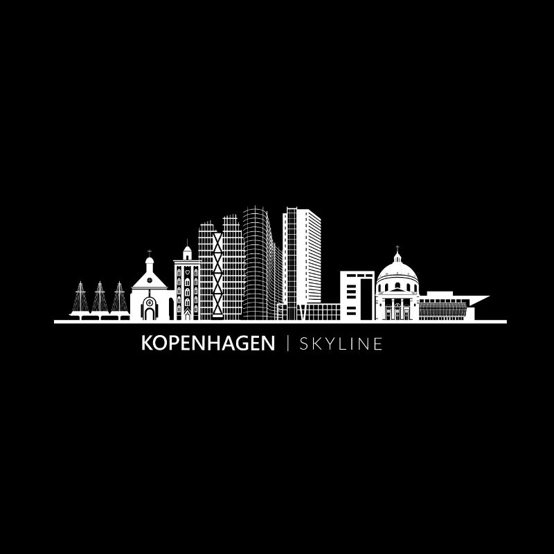 Cadeau de skyline de monuments de Copenhague