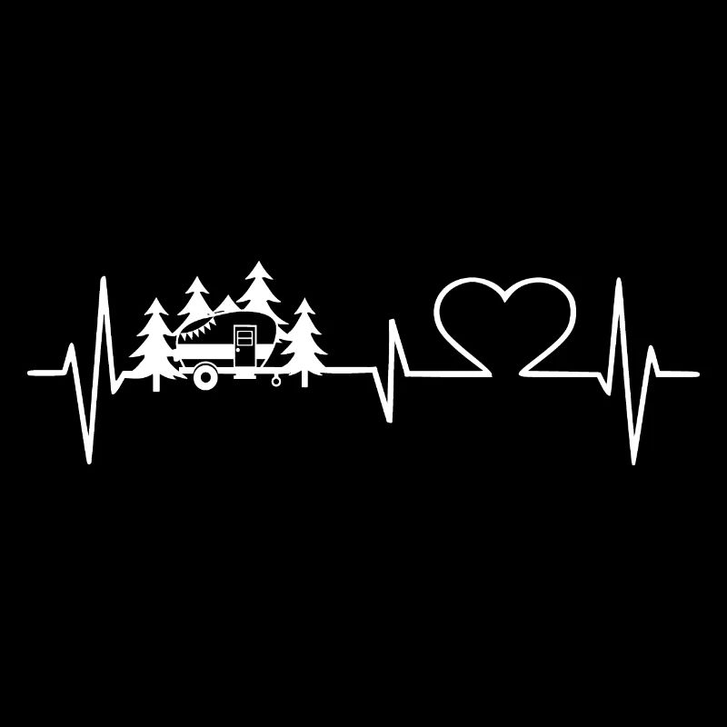 Herzschlag Camping Wohnwagen EKG Frequenz Camper