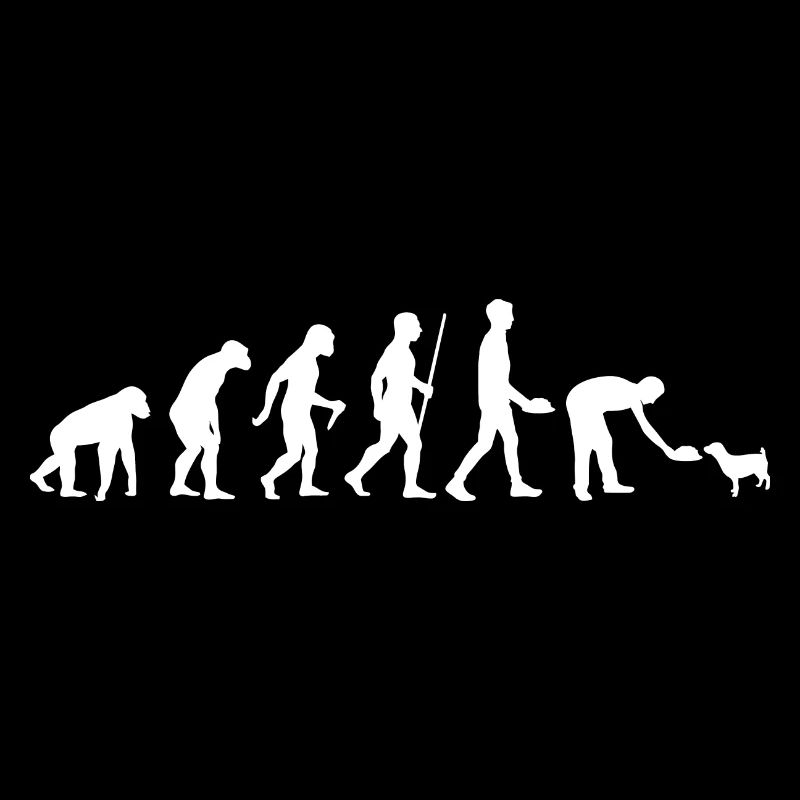 Evolution Hund Hundebesitzer Hundehalter Füttern