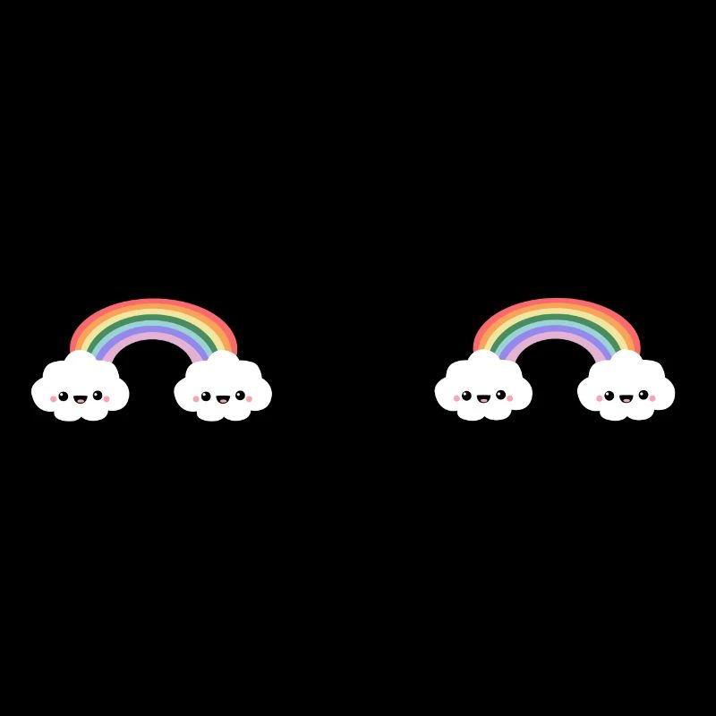 Breasts drawn from rainbow cloud gift