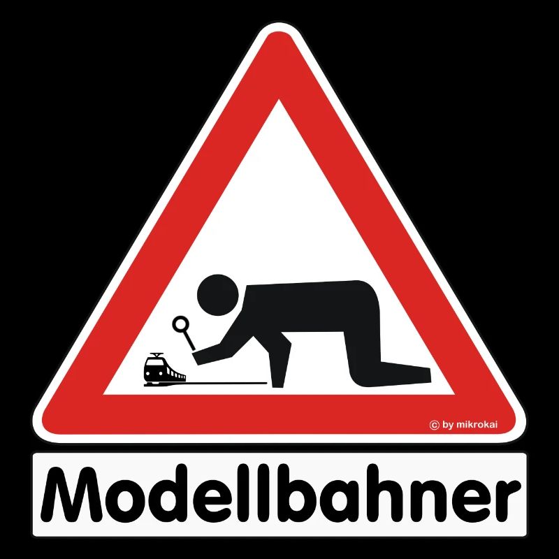 Warnschild "Modellbahner E Lok"