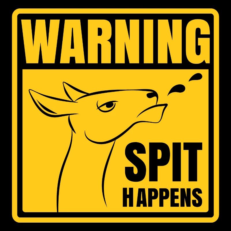 Warning - Spit happens | Funny llama design