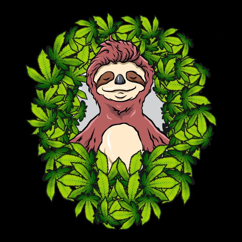 Stoned Sloth | Weed Cannabis THC CBD Ganja
