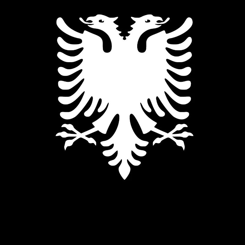 Noir Blanc Drapeau Albanais Cadeau Unisexe