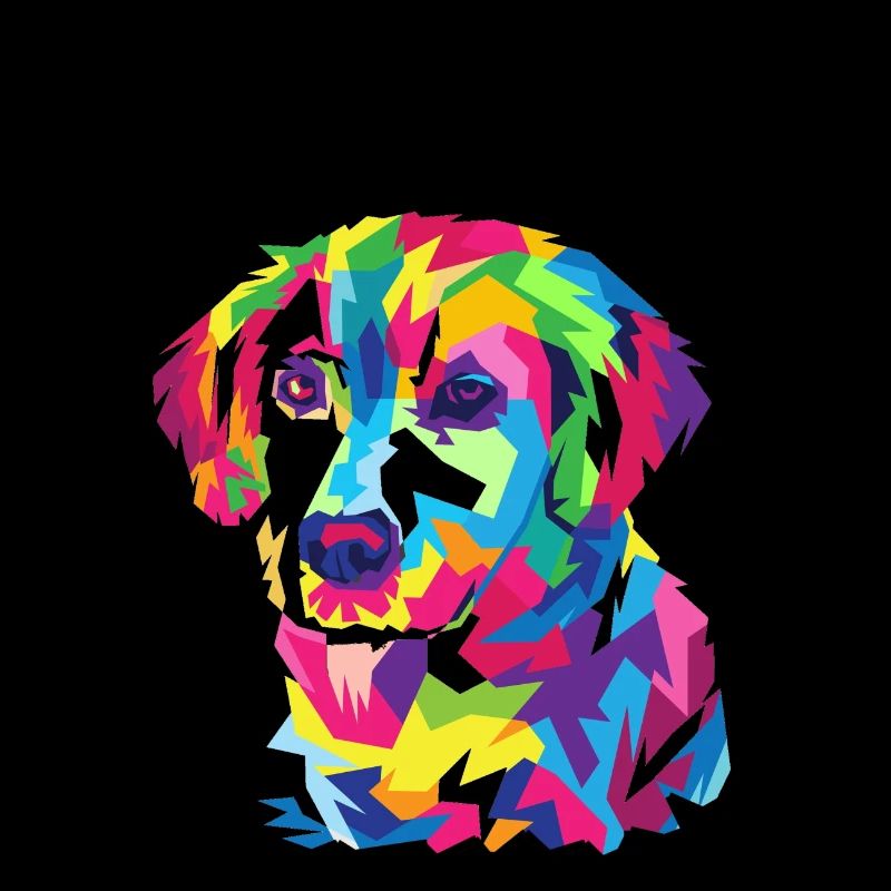 Chien multicolore