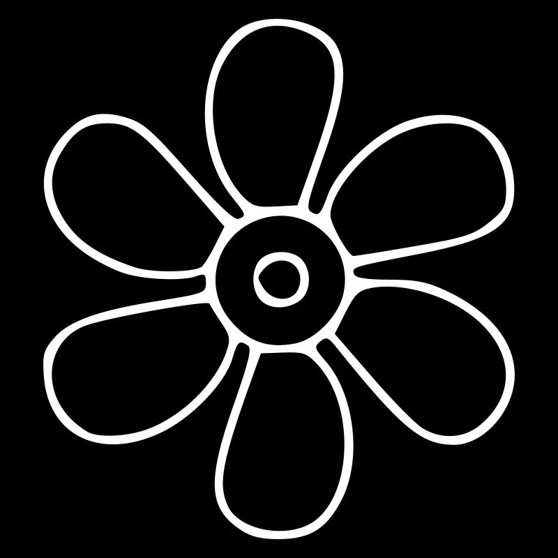 Flower Drawing Nature Sketch White