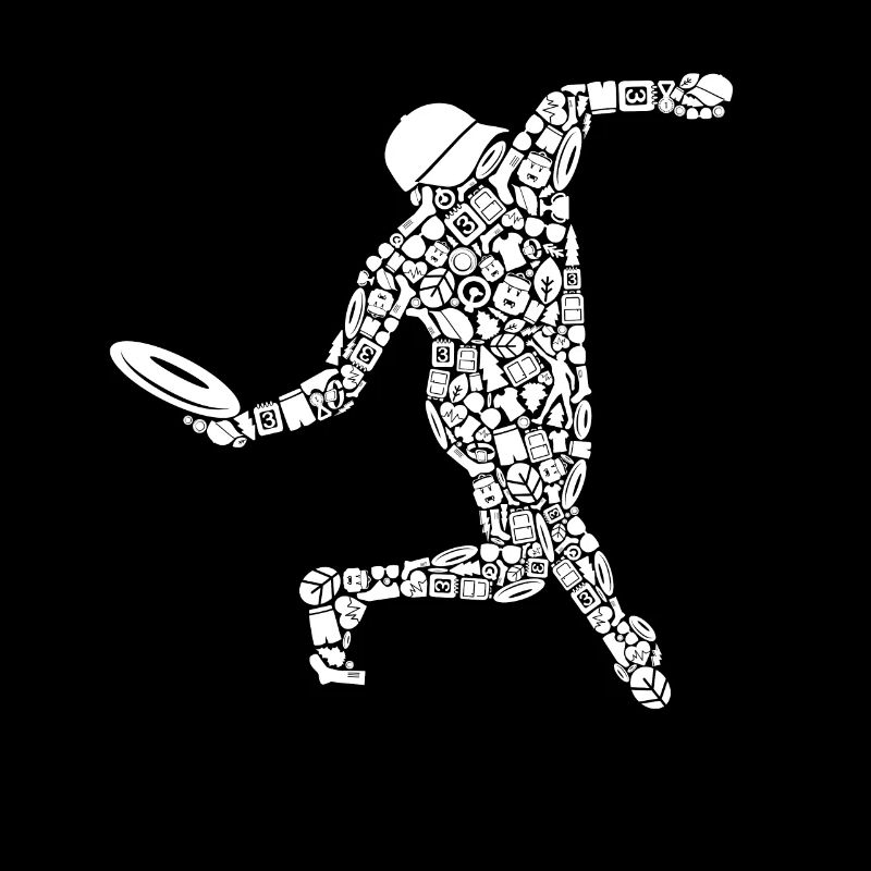 Discgolf Symbole Silhouette Disc Golf