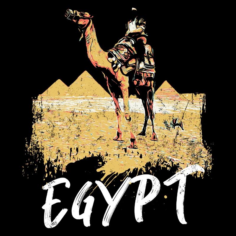 Illustration: Bédouin d'Égypte et pyramides