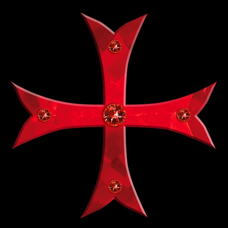 Templar cross red rubies