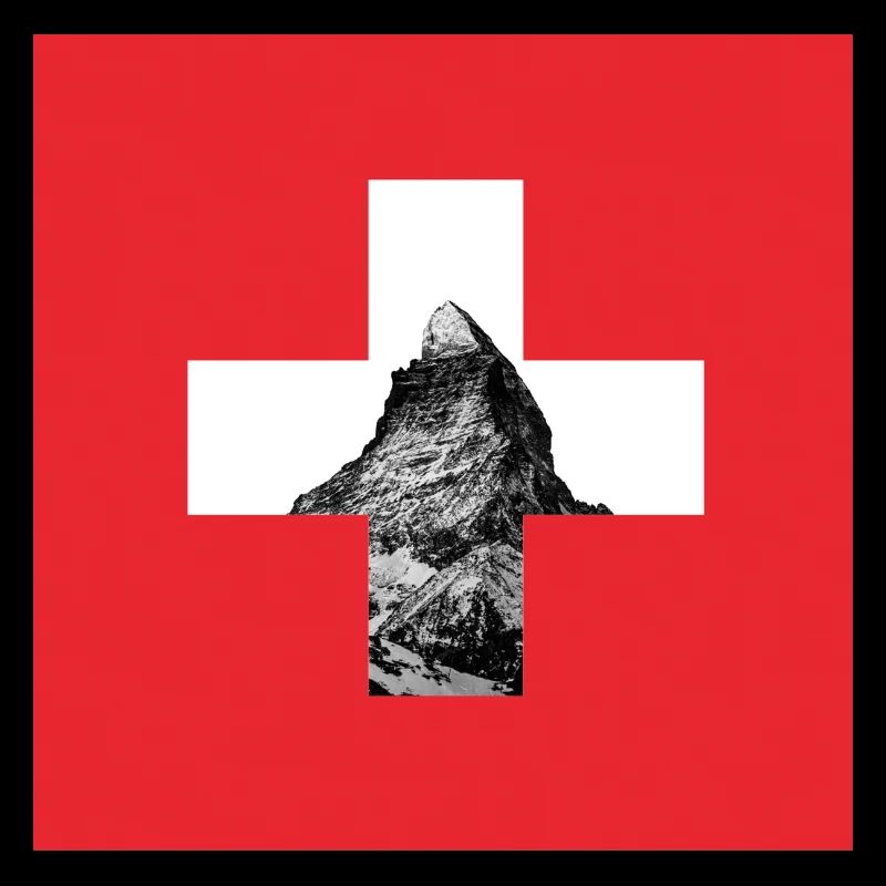 Schweiz Matterhorn Flagge