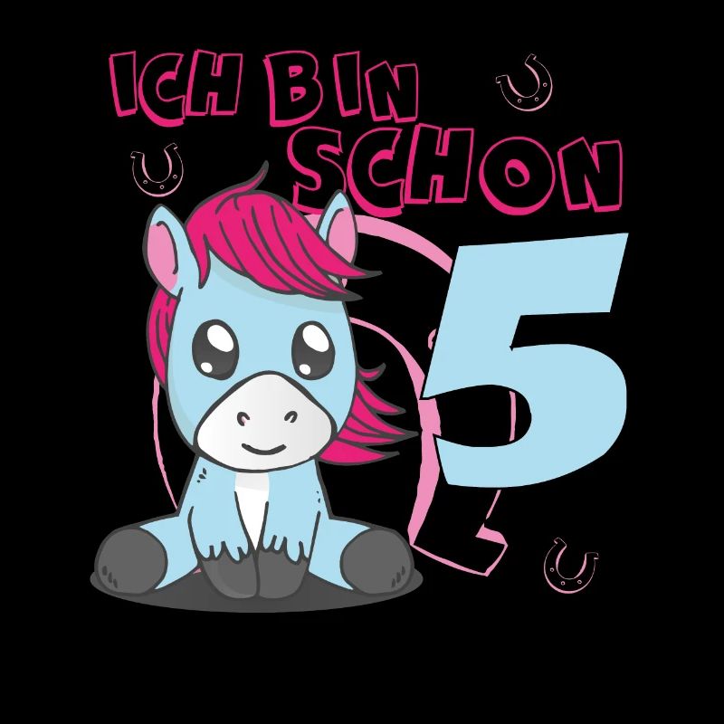 Ich bin 5 Pony Shirt für Mädchen Geburtstag