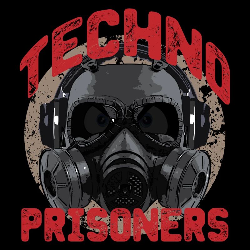 Hard Dark Acid Techno - Gasmasken-Kopfhörer