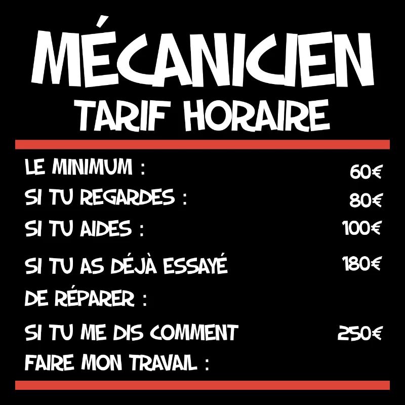 Mécanicien métier auto humour mecanicien