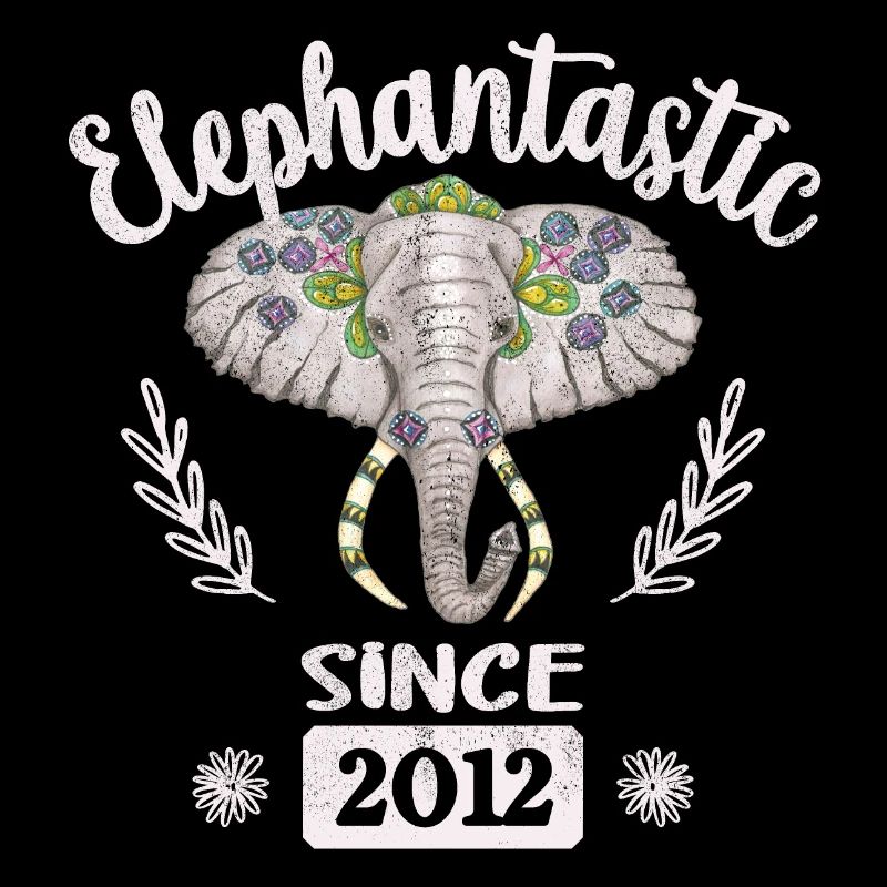 Elephantastic since 2012, Elefantenkopf geschmückt