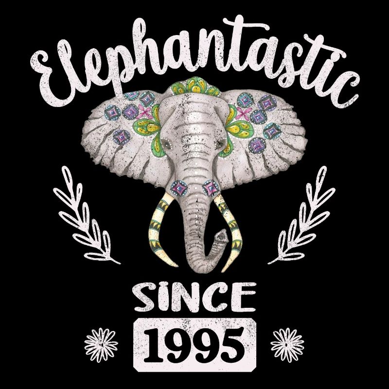 Elephantastic since 1995, Elefantenkopf geschmückt