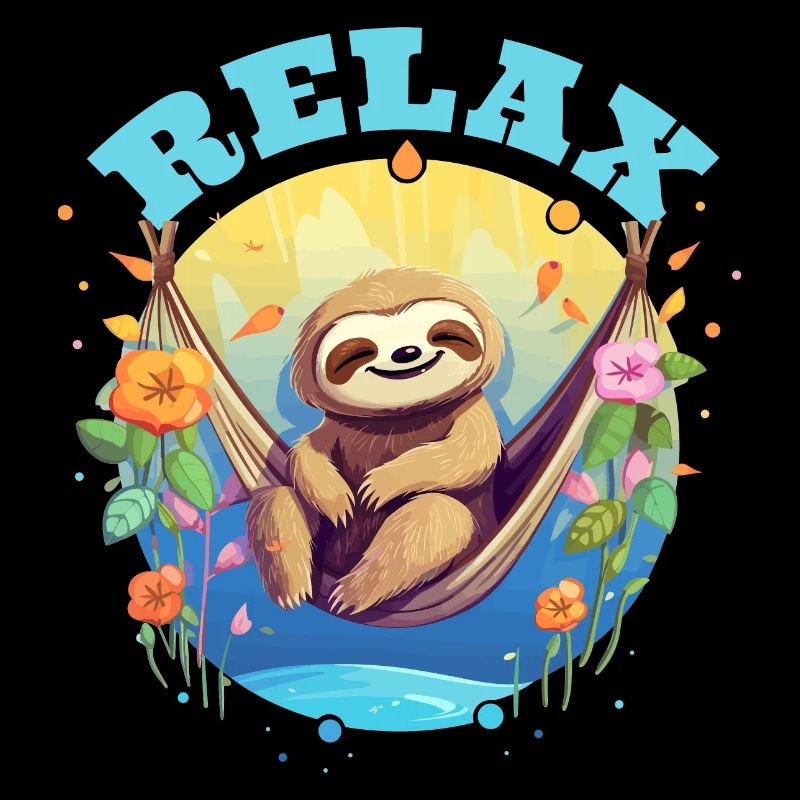 Relax - Relaxed Sloth Design - Funny