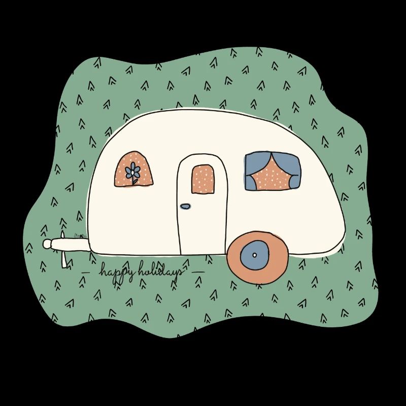 Roulotte camping-car joyeuses fêtes