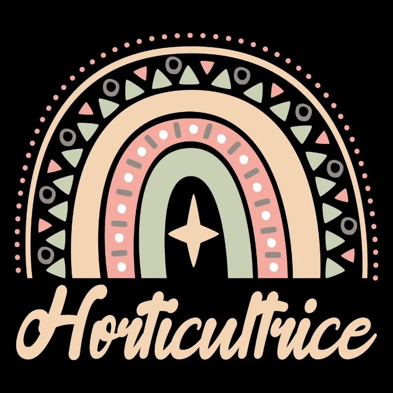 Cadeau Horticultrice. Boho Rainbow horticultrice.