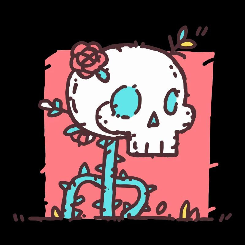 skull skull skeleton pink macabre