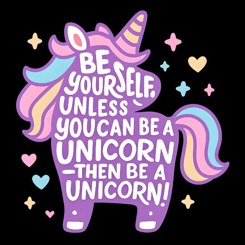 Sei ein Einhorn - Einhörner bunt