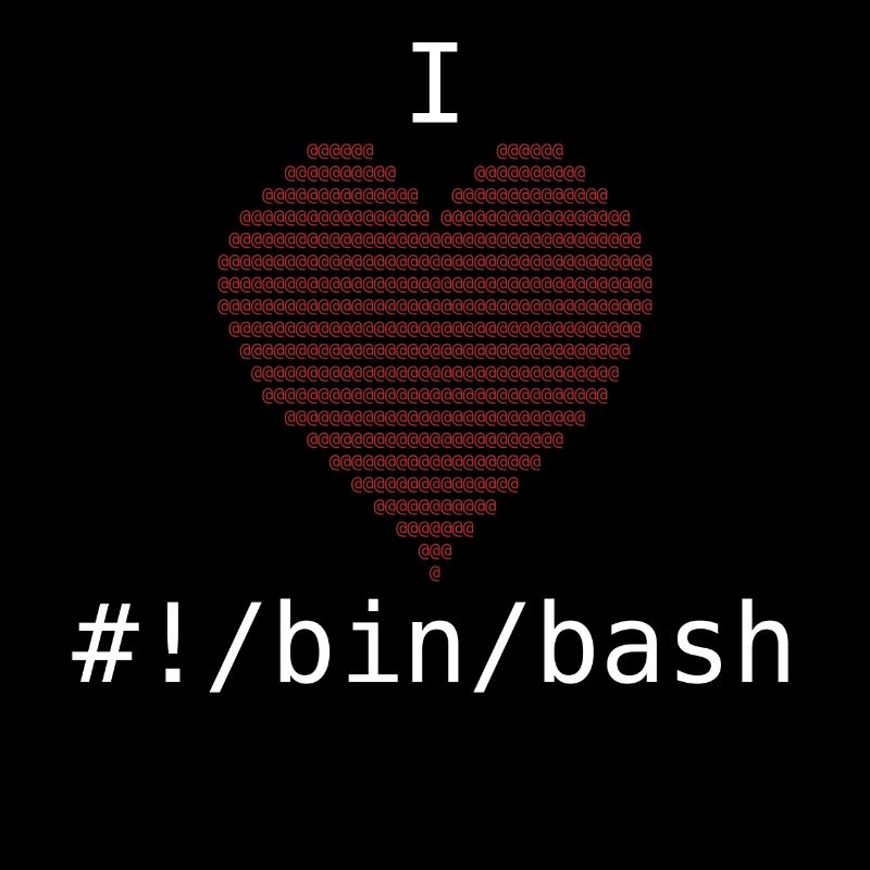I Love Bash Administrator Entwickler Geschenk