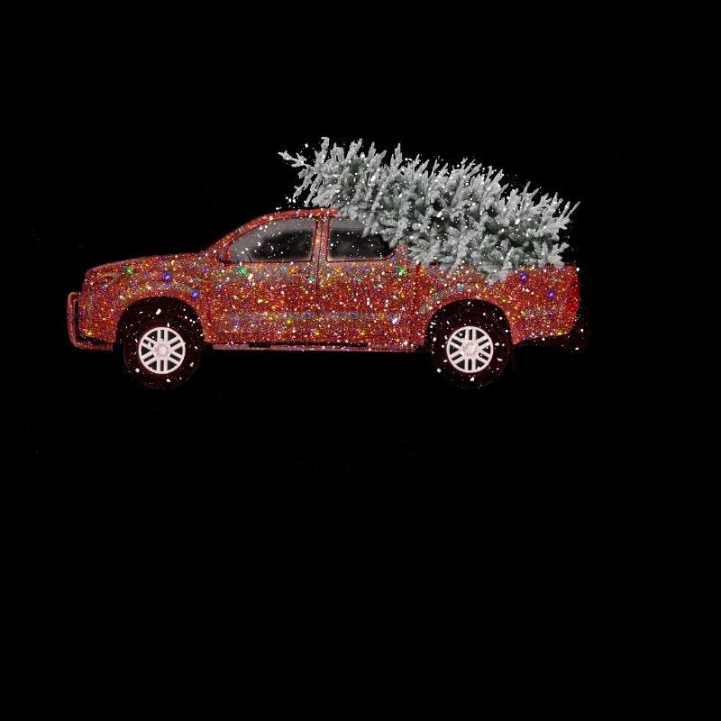 Voiture de Noël avec sapin