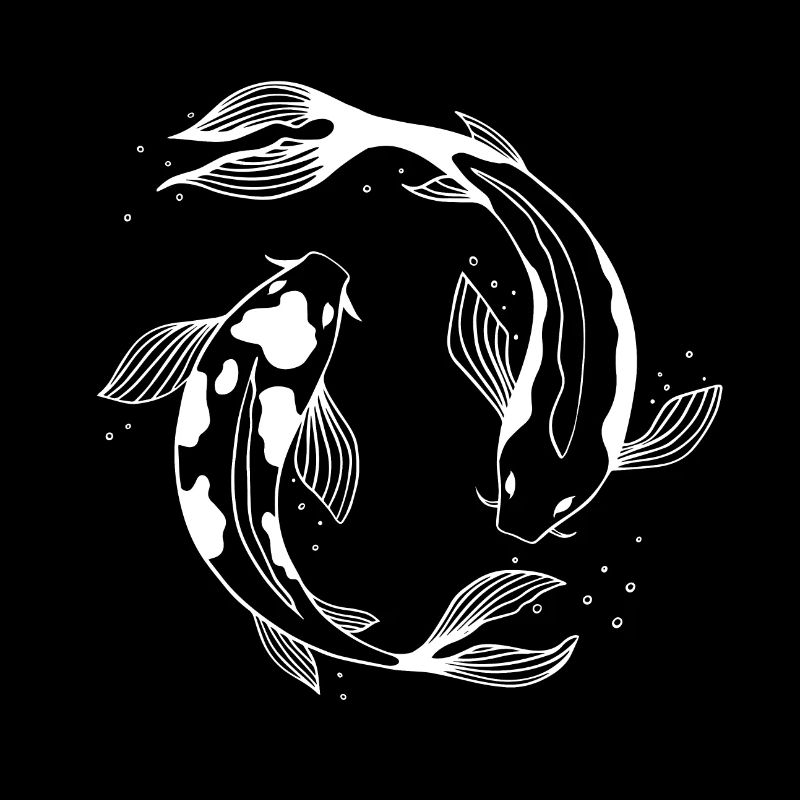 Koi fish, white