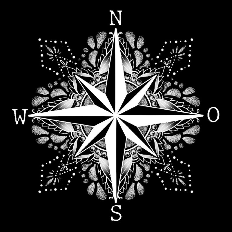 MANDALA C O M P A S S BLANC