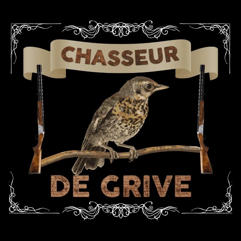 Papa Chasseur de grive idée cadeau chasse