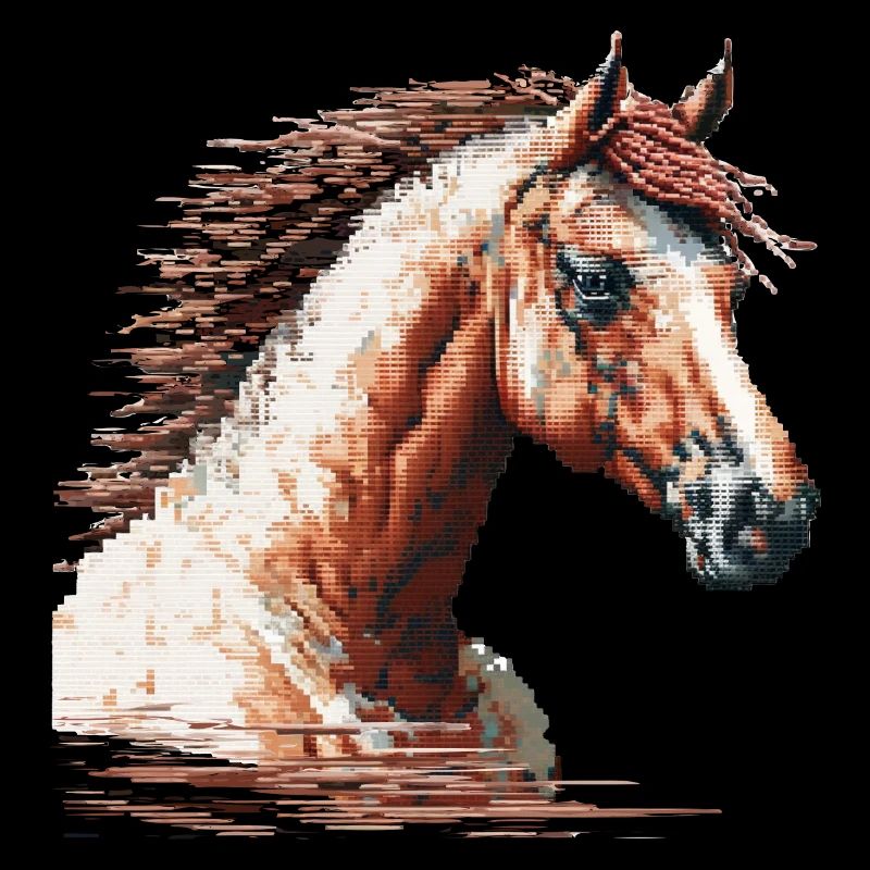 Pixel-Art Pferd