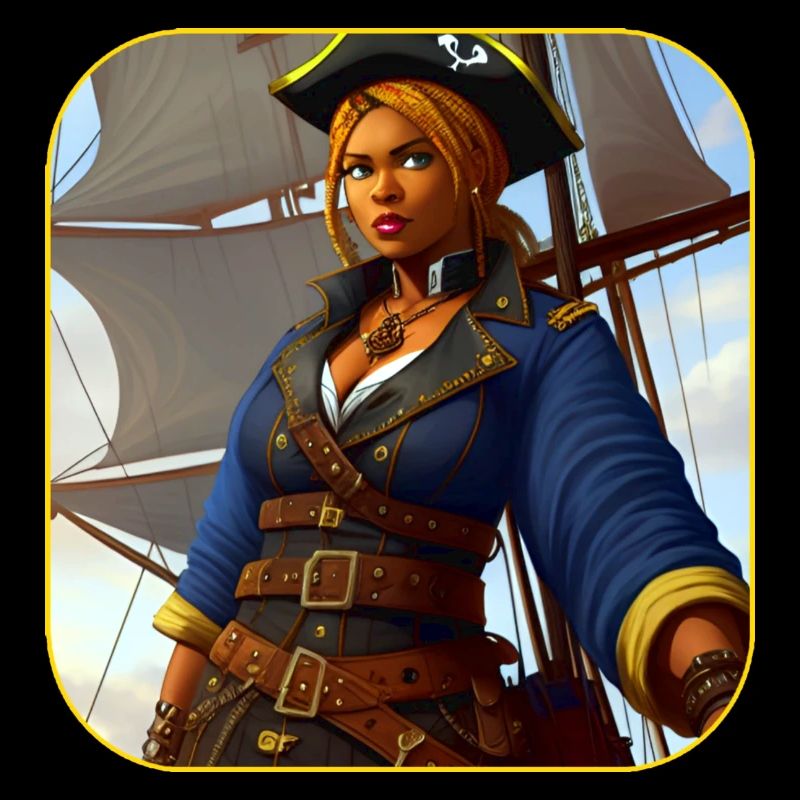 Cool pirate in comic style Captain Steampunk