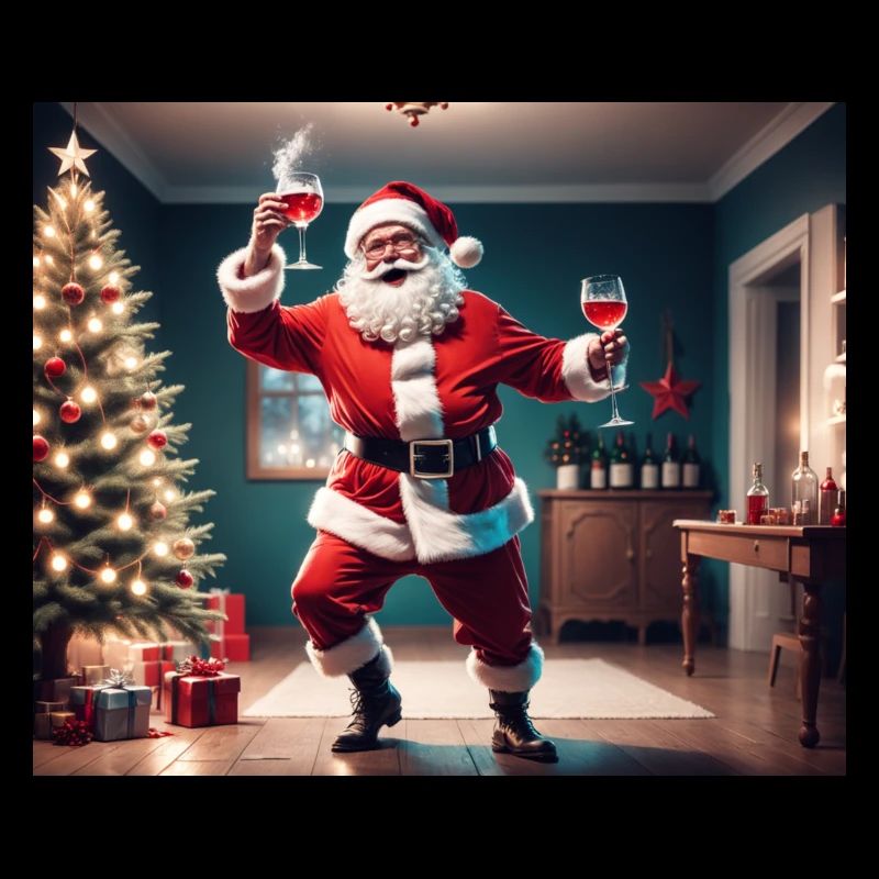 drunk santa claus dances