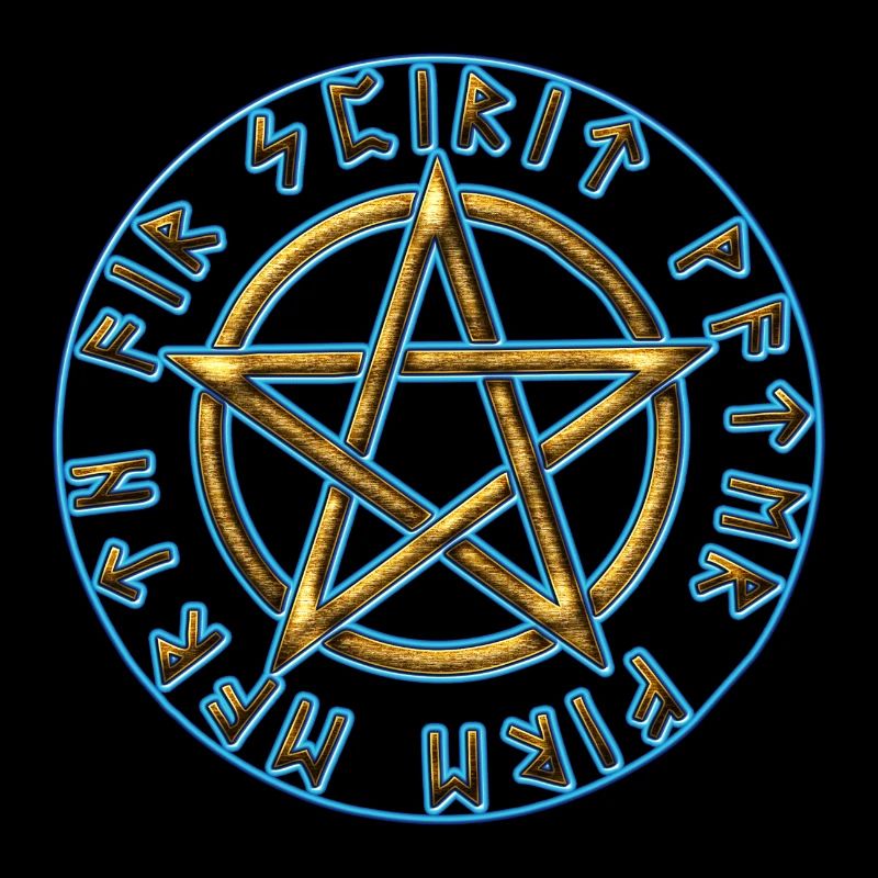 Runen Pentagramm Elemente Schutz Amulett Magie