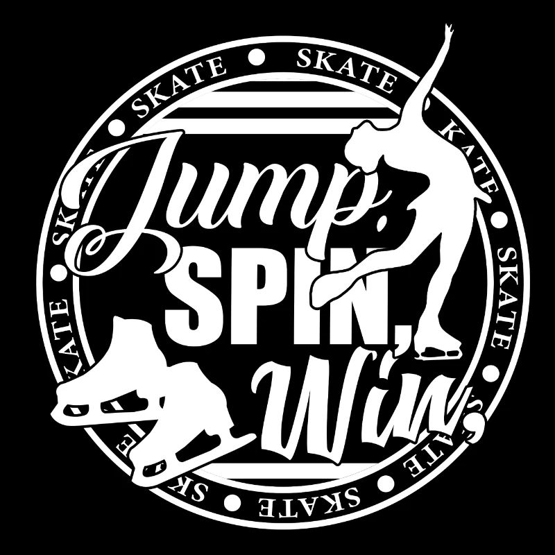Figure skating, ice skating, jump spin win